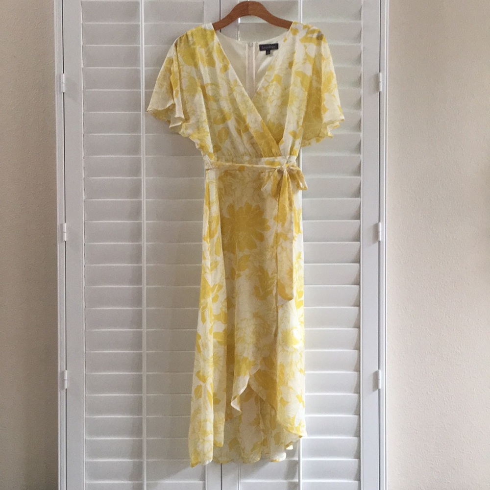 Luxology Midi Faux Wrap Floral Dress